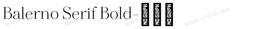 Balerno Serif Bold字体转换